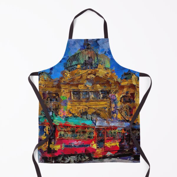 Item preview, Impressionist Painting of City Circle Tram at Flinders Street Station - Melbourne, Victoria, Australia designed and sold by Steven Jodoin.
