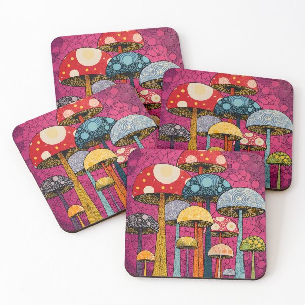 Item preview, Trippy Colorful Psychedelic Mushrooms designed and sold by scooterbaby.