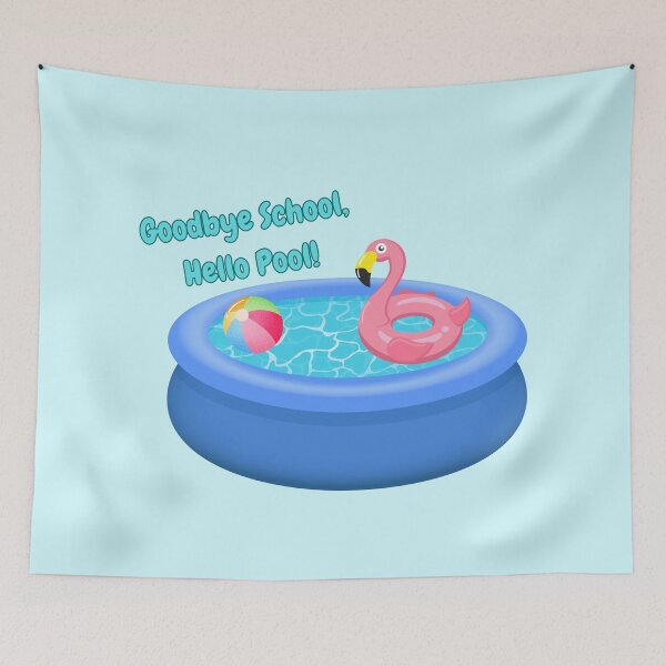 Item preview, Goodbye school, hello pool! designed and sold by StuffWeMade.