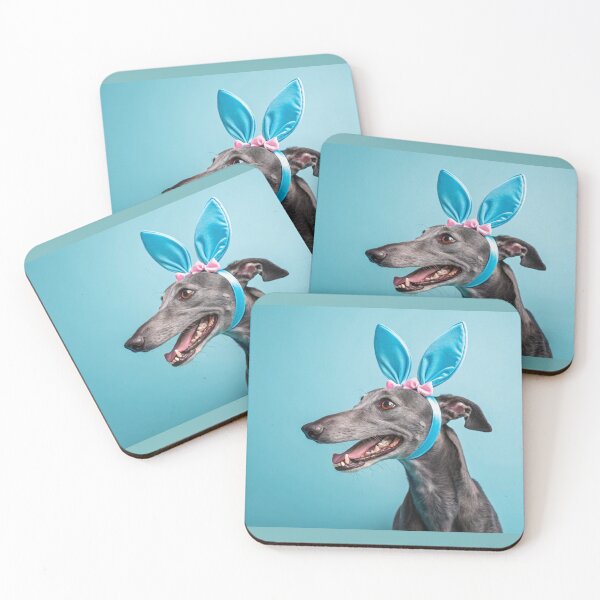 Item preview, Copy of Cute greyhound wearing bunny ears designed and sold by elkuni.