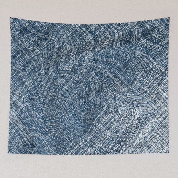 Item preview, Liquid Fabric Blue and White designed and sold by FAROSSTUDIO.