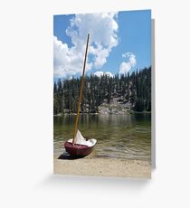 Tarjeta de felicitación Velero en el lago