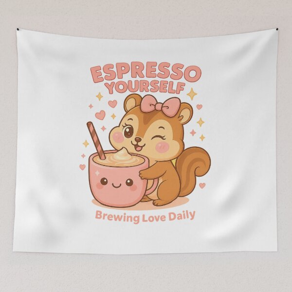 Item preview, Brewing Love Daily: Cute Chipmunk Latte designed and sold by dessertcruzing.