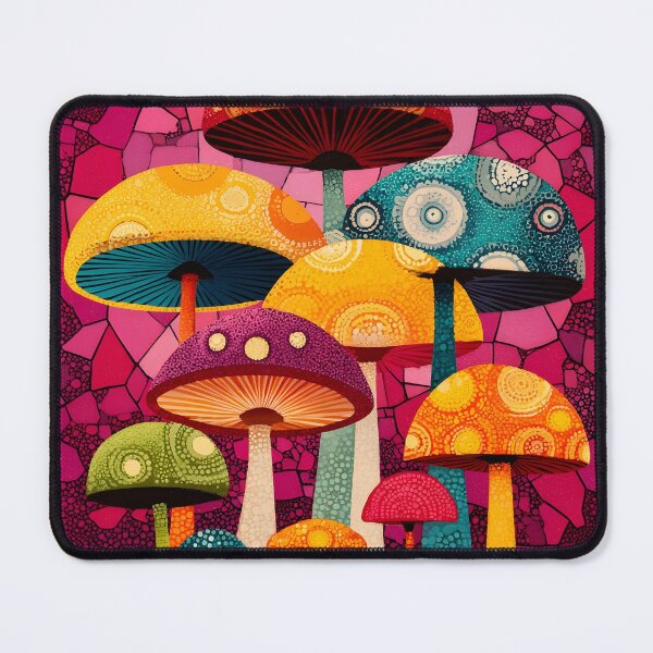 Item preview, Groovy Trippy Colorful Psychedelic Mushrooms designed and sold by scooterbaby.