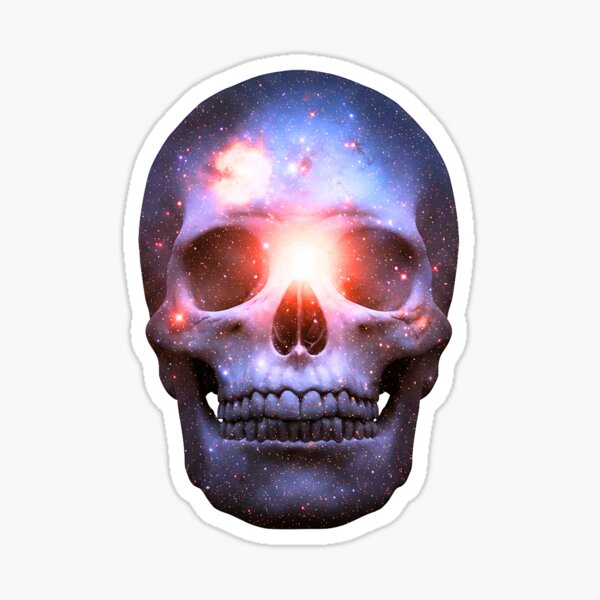 Item preview, Cosmic skull with galaxies designed and sold by TheSkullRoom.