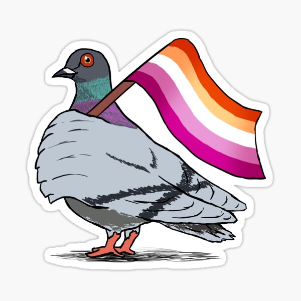 Item preview, Pigeon Pride - Lesbian designed and sold by RanaeRandomArt.