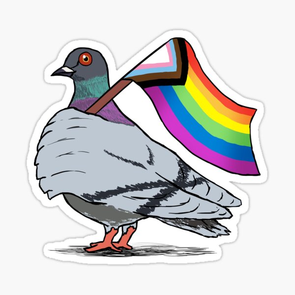 Item preview, Pigeon Pride - LGBTQ Life designed and sold by RanaeRandomArt.