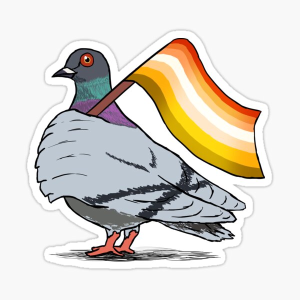 Item preview, Pigeon Pride - Butch Lesbian designed and sold by RanaeRandomArt.