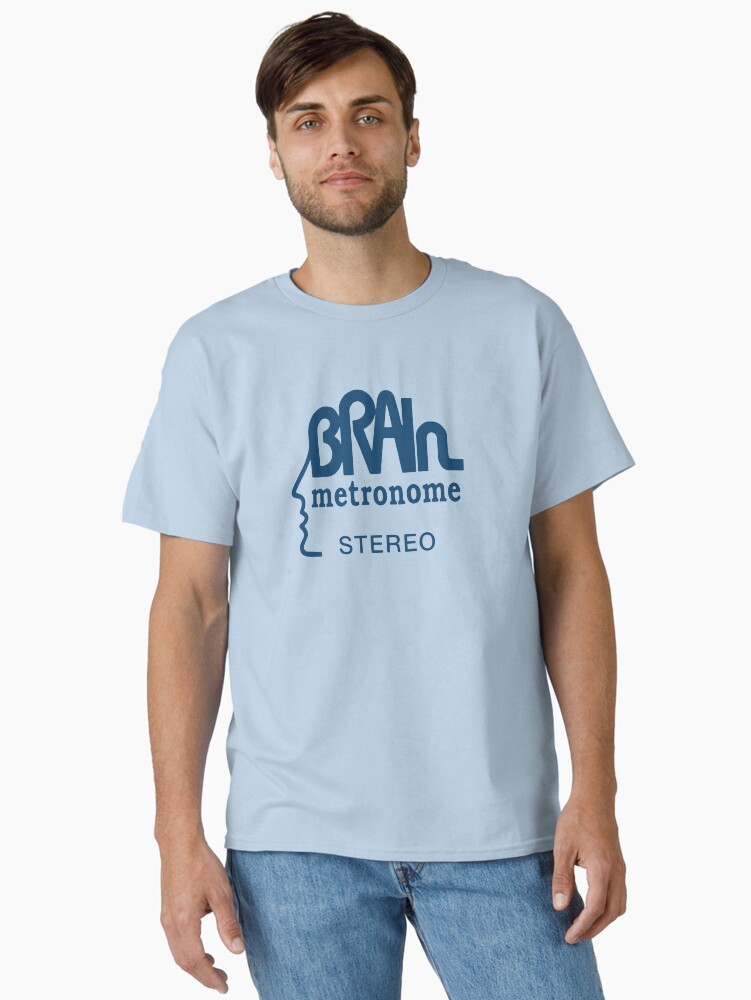 Thumbnail 2 of 7, Classic T-Shirt, Brain Records Krautrock blue designed and sold by mdmarkovic.