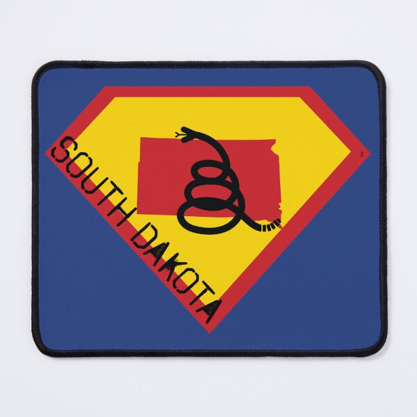 Item preview, SOUTH DAKOTAN SHIELD - Freedom Is The Superpower - Modern Gadsden Snake Flag - Dont Tread On Me SUPERHERO SOUTH DAKOTA spellout design designed and sold by pelagio.