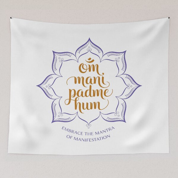 Item preview, Om Mani Padme Hum Mandala – Manifestation Mantra Art designed and sold by BeamiCreations.