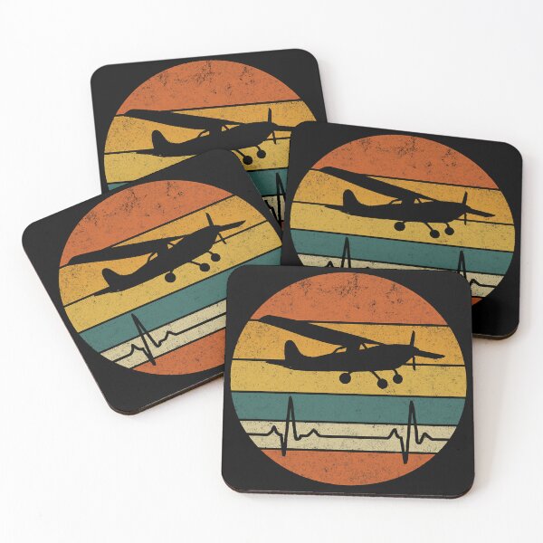 Item preview, Retro Airplane Heartbeat Pilot Aviation Gift Design designed and sold by haitrieuic96.