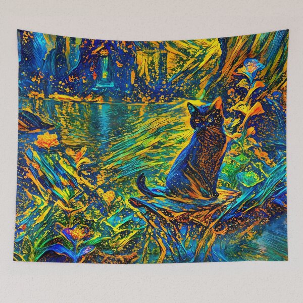 Item preview, Cat in the Valley of Golden Echoes designed and sold by blackhalt.