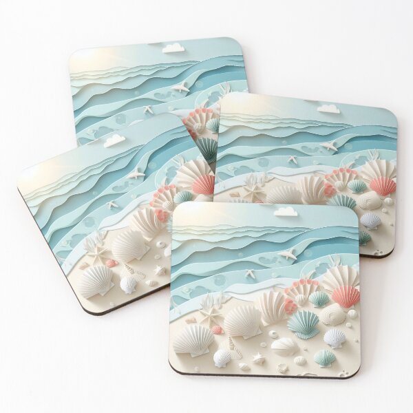 Item preview, Beach Sunrise and Seashells  designed and sold by Seasons4Life.