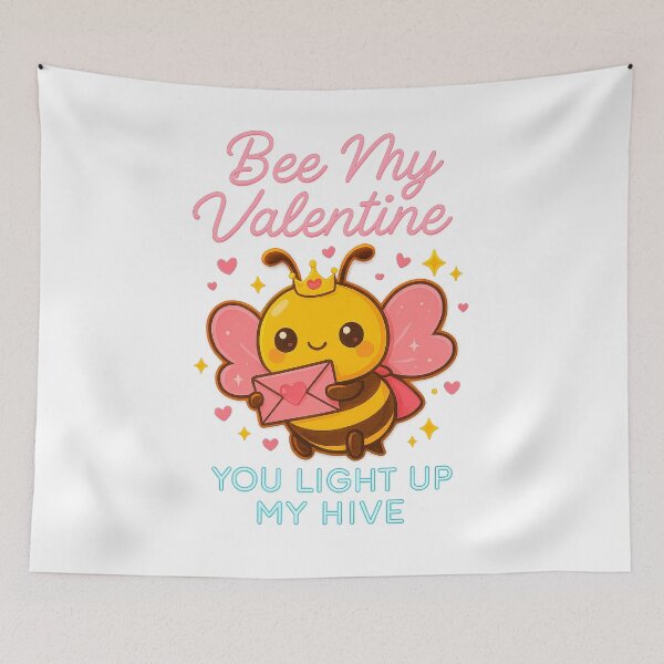 Item preview, Neon Bee Valentine With Heart Envelope designed and sold by dessertcruzing.