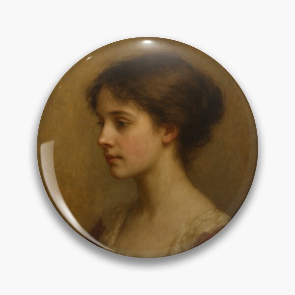 Item preview, Victorian Girl in Red Dress. Portrait Oil Painting. Art By Carraann designed and sold by CARRAANN.