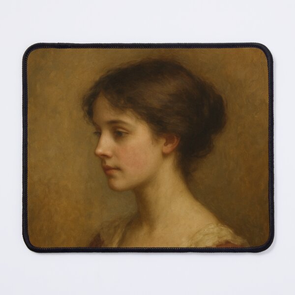 Item preview, Victorian Girl in Red Dress. Portrait Oil Painting. Art By Carraann designed and sold by CARRAANN.