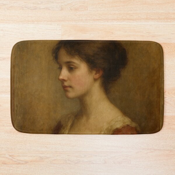 Item preview, Victorian Girl in Red Dress. Portrait Oil Painting. Art By Carraann designed and sold by CARRAANN.