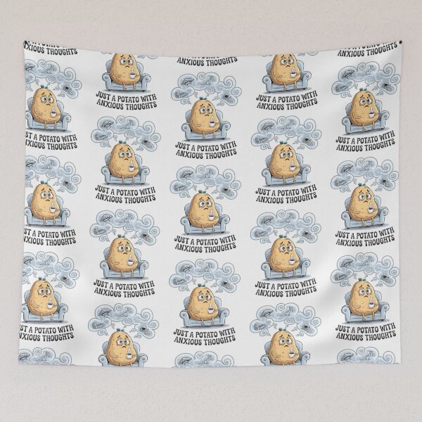 Item preview, Just a Potato with Anxious Thoughts – Cute Mental Health Humor designed and sold by Taans-Creation.