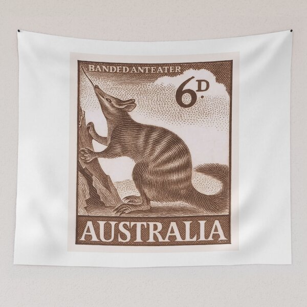 Item preview, 1959 Australia Banded Anteater Postage Stamp designed and sold by retrographics.