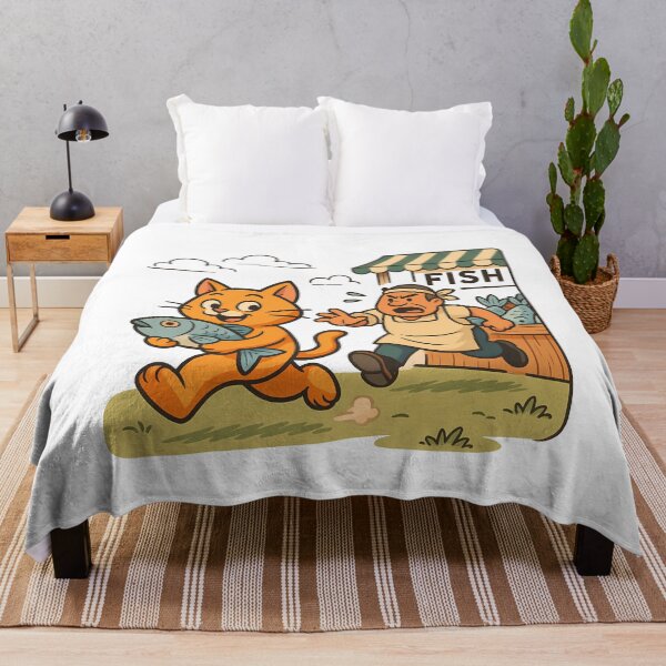 Item preview, Playful Cat Steals Fish designed and sold by k3rstman1.