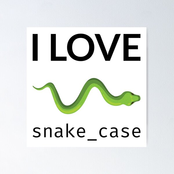 Item preview, I Love Snake Case designed and sold by stackovercool.
