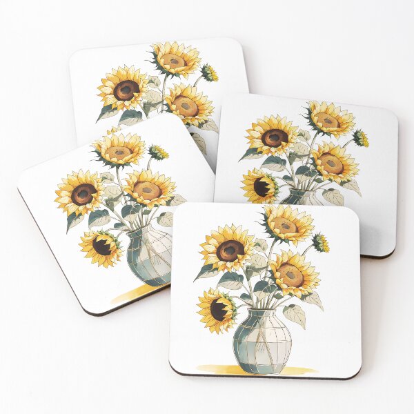 Item preview, Summer Sunflowers in Vase designed and sold by DelynCreates.