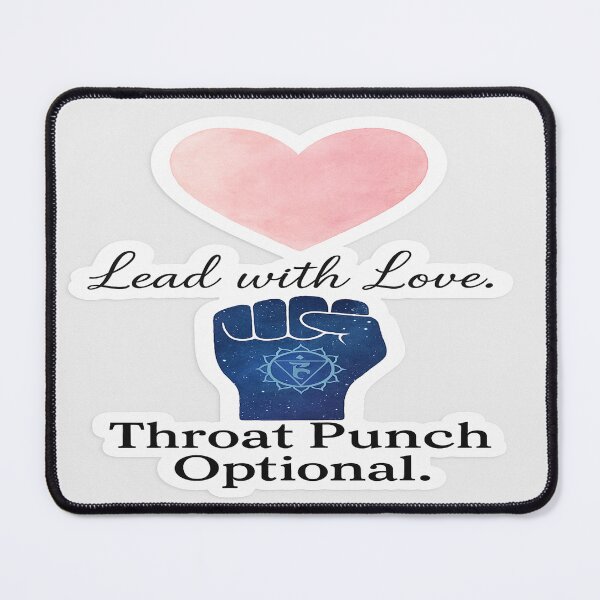 Item preview, Lead with Love. Throat Punch Optional. – Dual Energy Sticker designed and sold by LOREANDDISORDER.