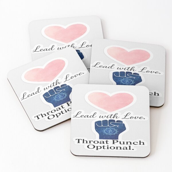 Item preview, Lead with Love. Throat Punch Optional. – Dual Energy Sticker designed and sold by LOREANDDISORDER.