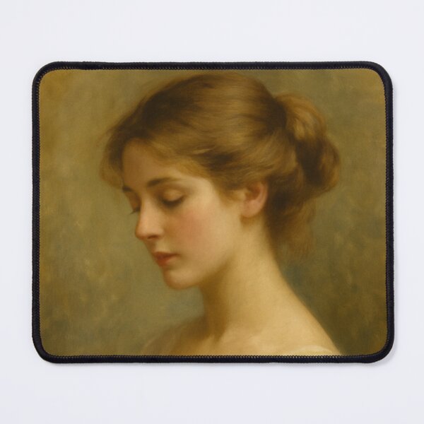 Item preview, Vintage Oil Portrait – Regency Woman in Ivory Dress designed and sold by CARRAANN.