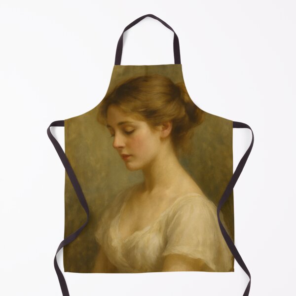 Item preview, Vintage Oil Portrait – Regency Woman in Ivory Dress designed and sold by CARRAANN.