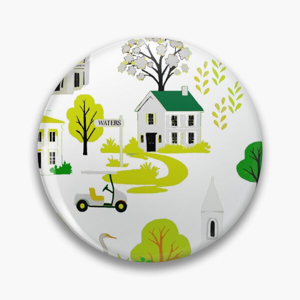 Item preview, Waters View Neighborhood Toile designed and sold by Loomandlorebyh.
