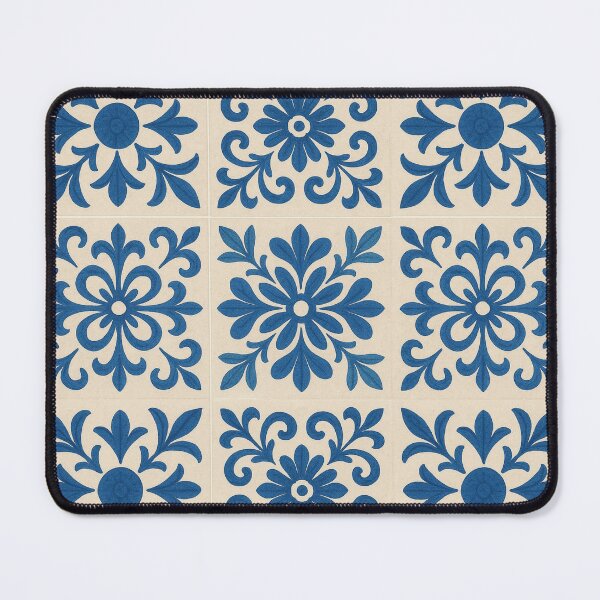 Item preview, Symmetrical Portuguese Azulejo Tile Pattern designed and sold by PinkArtPenguins.