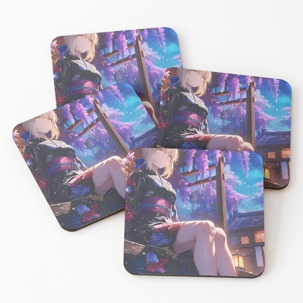 Item preview, Saber Alter Fate Stay Night Anime Moonlit Wisteria Pavilion designed and sold by mildaclairmo.