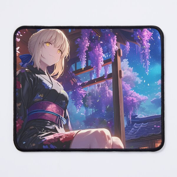 Item preview, Saber Alter Fate Stay Night Anime Moonlit Wisteria Pavilion designed and sold by mildaclairmo.