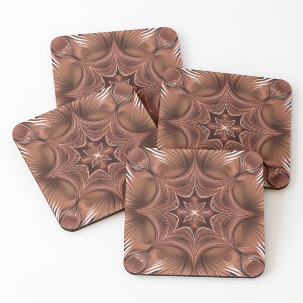 Item preview, Copper Star Mandala – Elegant Flowing Abstract Geometric Art designed and sold by Harmonic_Layers.