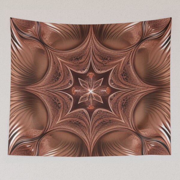 Item preview, Copper Star Mandala – Elegant Flowing Abstract Geometric Art designed and sold by Harmonic_Layers.