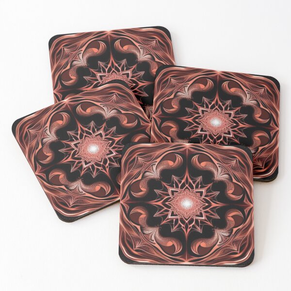 Item preview, Radiant Copper Mandala – Hypnotic Curves & Abstract Symmetry Art designed and sold by Harmonic_Layers.