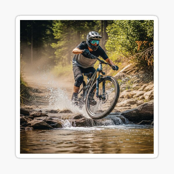 Item preview, Navigating a rocky shallow river. designed and sold by Hinson MTB Visuals.
