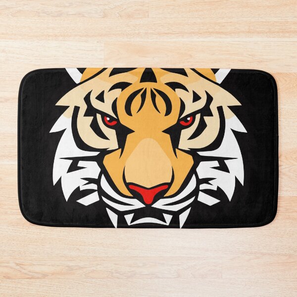 Item preview, Cartoon Style Fierce Tiger Head Vector Art Print designed and sold by kakarikihill.