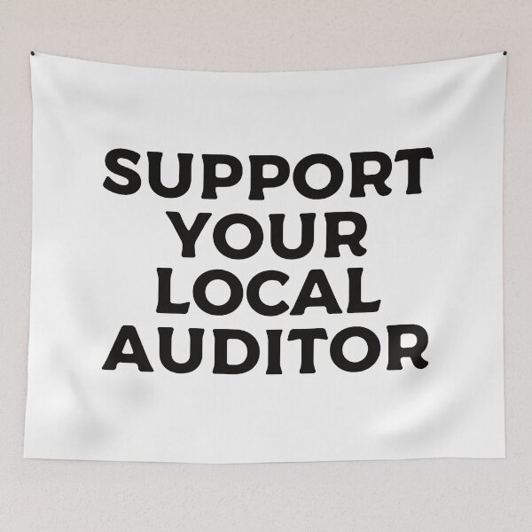 Item preview, Support Your Local Auditor designed and sold by teesaurus.