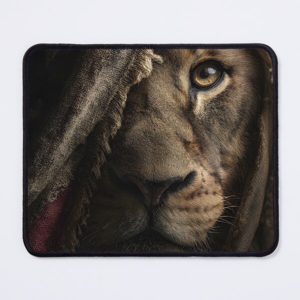 Item preview, Stunning lion draped in a weathered American flag print designed and sold by dcrc.