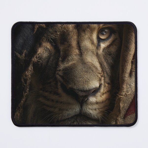 Item preview, Stunning lion draped in a weathered American flag print designed and sold by dcrc.