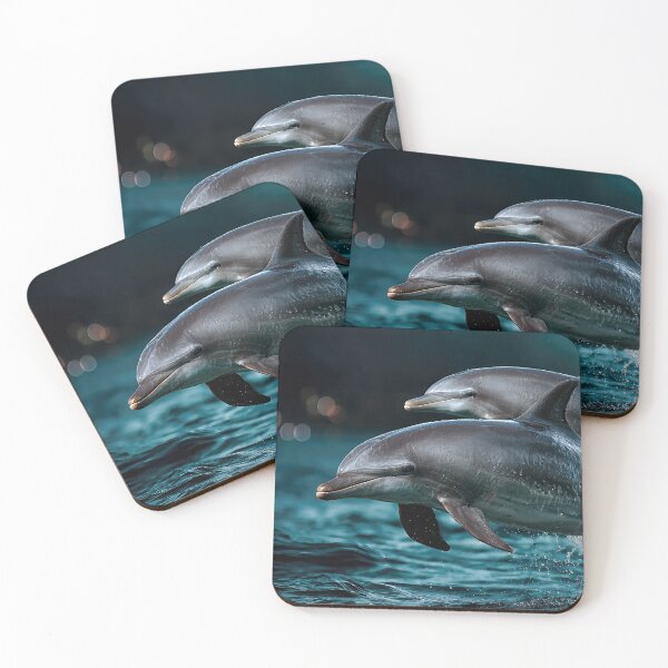 Item preview, Dolphins Gracefully Leaping out of Azure Waters designed and sold by jecphotography and art.