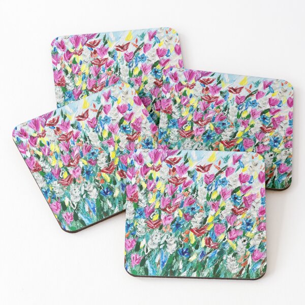 Item preview, Pink wildflowers designed and sold by RebeccaMaggsArt.