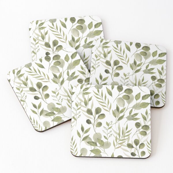 Item preview, Vintage Green leaves designed and sold by mixedart11.