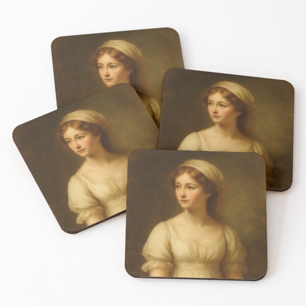 Item preview, Vintage Portrait of Woman in Ivory Dress – 19th Century Style designed and sold by CARRAANN.