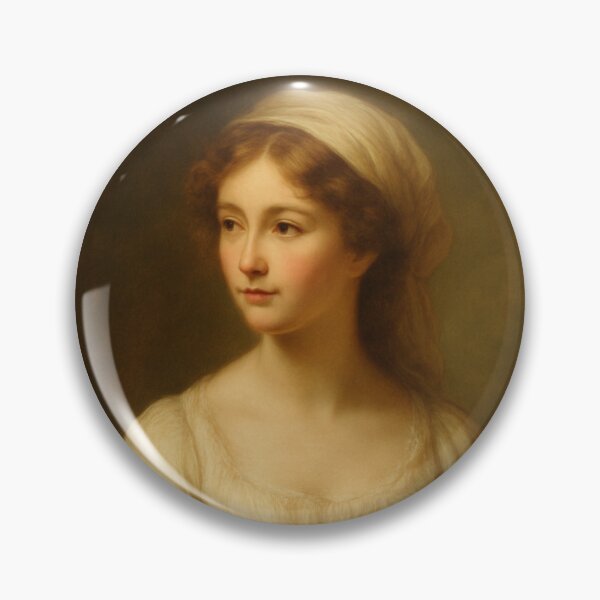 Item preview, Vintage Portrait of Woman in Ivory Dress – 19th Century Style designed and sold by CARRAANN.