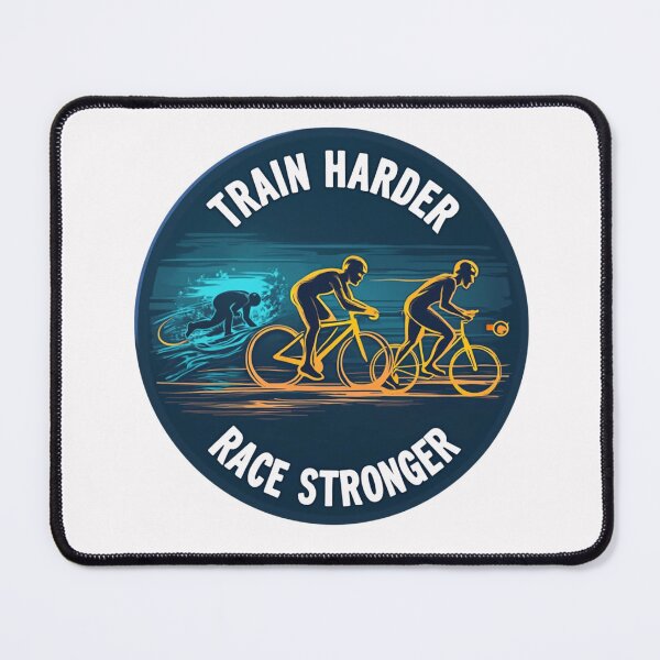 Item preview, Train Harder, Race Stronger – Triathlon Power Badge designed and sold by Triathlongram.