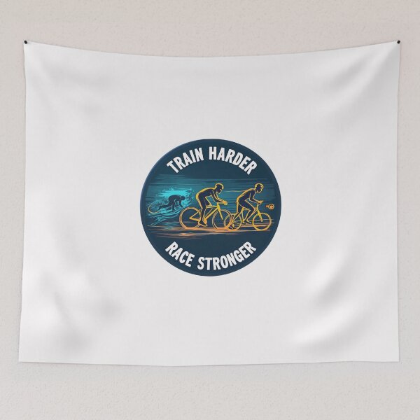 Item preview, Train Harder, Race Stronger – Triathlon Power Badge designed and sold by Triathlongram.